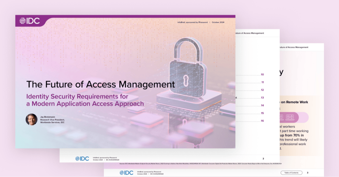 The Future of Access Management Identity Security Requirements for a Modern Application Access Approach 